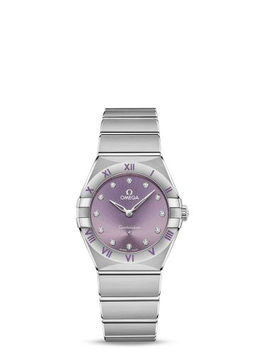 Omega Constellation Manhattan 28 Quartz Stainless Steel / Purple